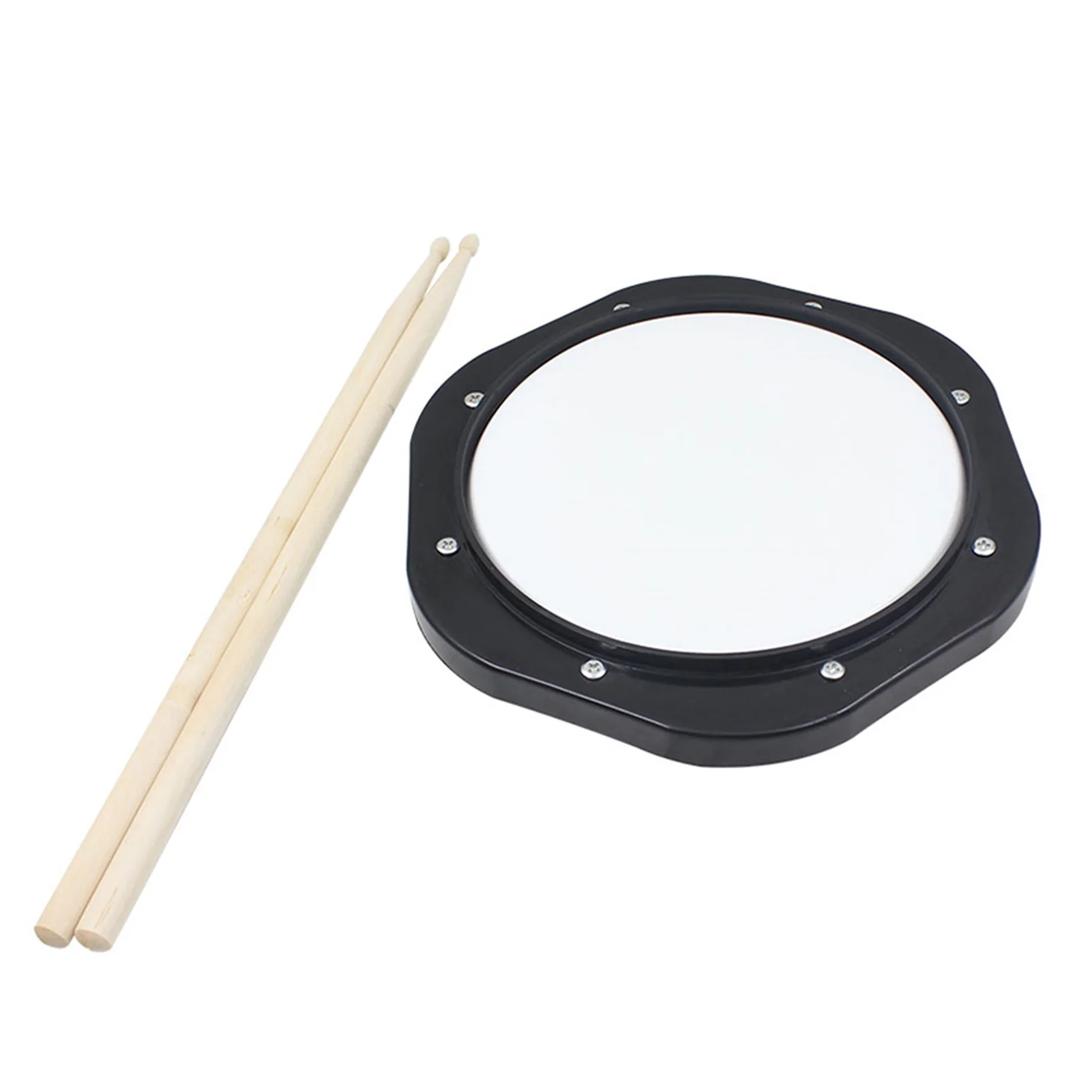 10-Inch Drum Practice Pad with Drumsticks Carrying Bag for Training