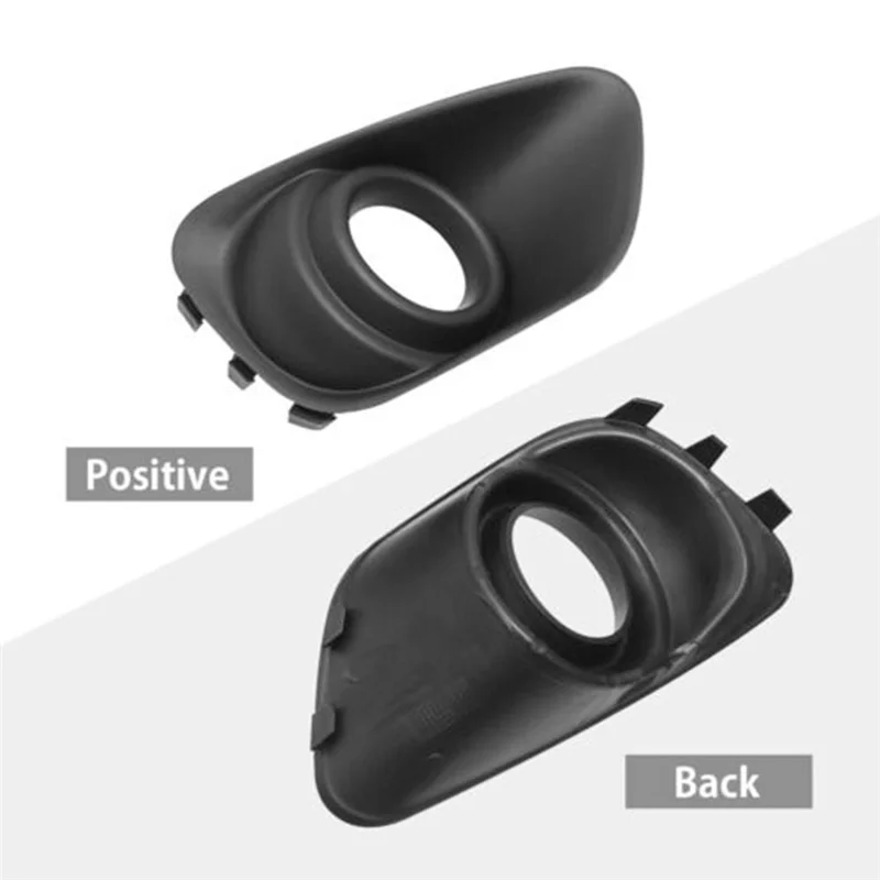 

A09E-1 Pair Front Bumper Fog Light Cover Grille Lamp Bezel Frame Car Accessories Black Fit For Jeep Compass 2011-2017