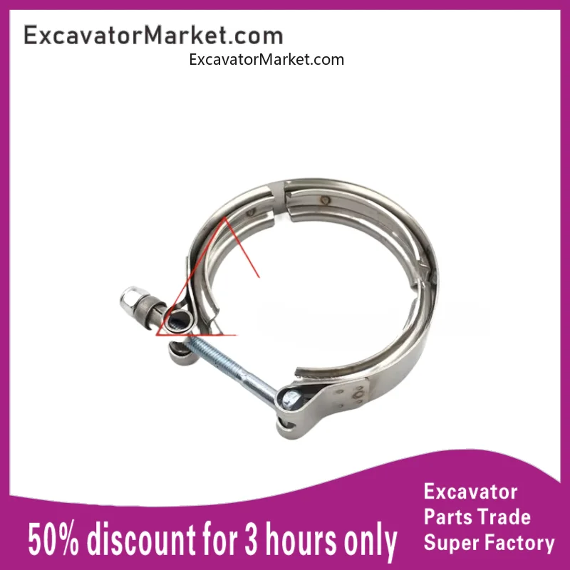 

Excavator Spare Excavator Hyundai R R215/225-7 turbocharger clamp muffler clamp exhaust pipe clamp excavator with