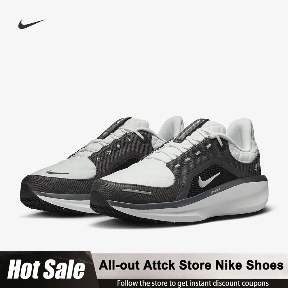 

Nike Winflo 11 Gore-TEX Удобные и универсальные мужские кроссовки с низким верхом Серые дышащие кроссовки на шнуровке FQ1358-004