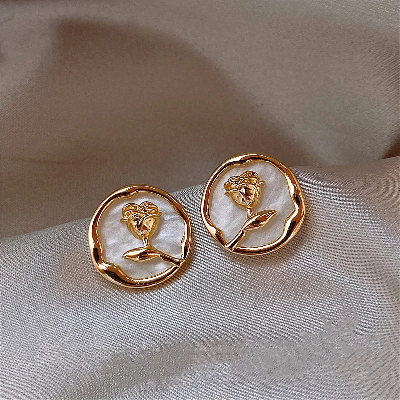 

Luxury Rose Petal Earrings for Women