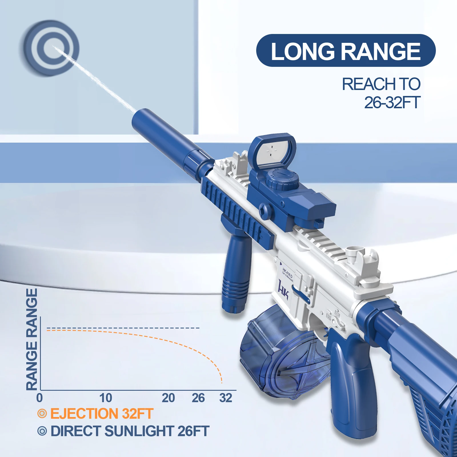 M416 مدفع المياه التلقائي بالكامل لعبة اطلاق النار الصيف M416 مدفع المياه معركة الشاطئ الترفيه في الهواء الطلق لعب الأطفال والكبار