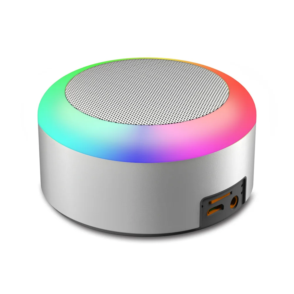 

F8 Blast Speaker Creative Touch Control with Colorful Lighting Wireless Bluetooth TF Card Playback Portable Zinc Alloy Design