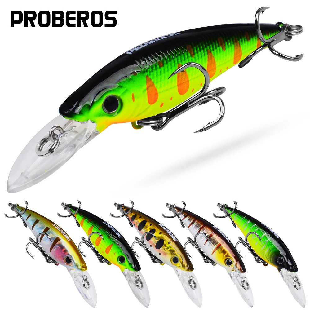 

plastic biomimetic false bait Floating water Minnow bait 9cm 8.5g for freshwater sea fishing sea bass with a curved mouth