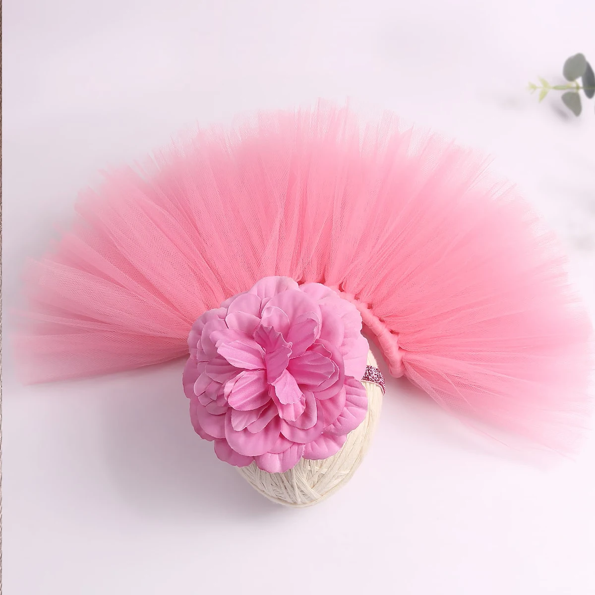 Ylsteed Newborn Photography Outfits Girl Handmade Infant Tutu Skirt with Flower Headband Princess Clothes Baby Girl Photo Props