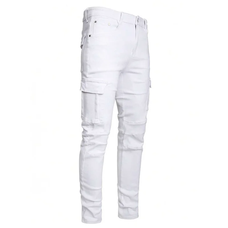 

Джинсы Slim Fit с узкими штанинами, не деформирующиеся, для весеннего сезона, унисекс, с завязками