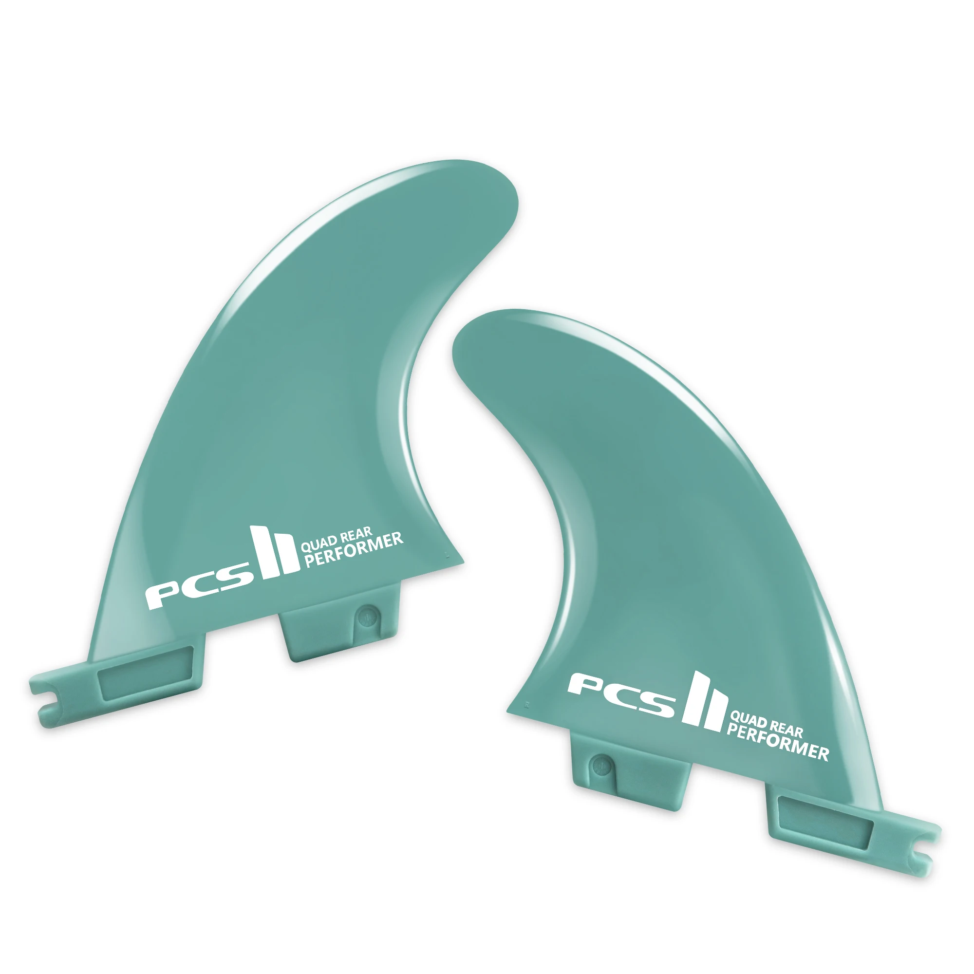 Dual Tab II Medium Performer/Reactor Fiberglass Reinforced Polymer Surfboard Fins - 2 Fins Dual Tab Blue/Black