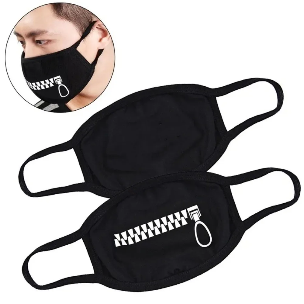 Unisex warm halten Party Masken halbes Gesicht Cartoon Muster Anti-Staub-Maske wasch bar Verdickung Baumwolle Maske