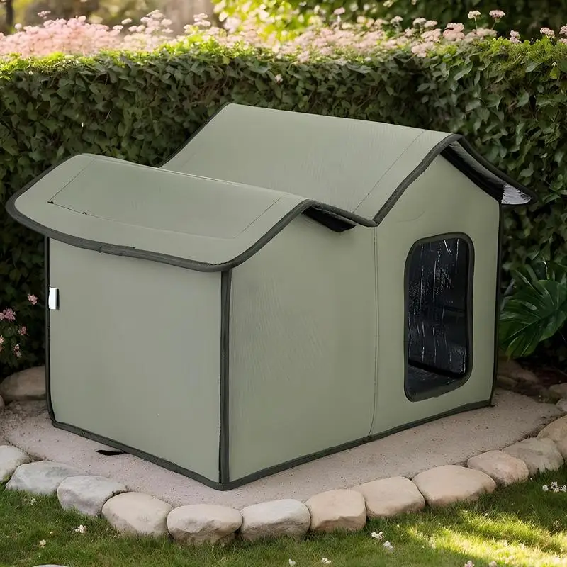 

Outdoor Cat Shelter Detachable Cat Shelter Waterproof Weatherproof Pet House With Transparent Door Washable Cat Hut For Cat Dog