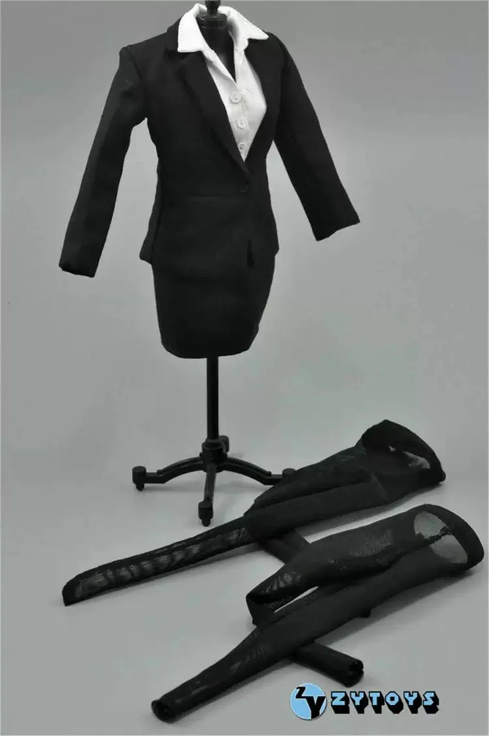 1/6 Figure Clothing ZYTOYS Women's Black Professional  Shirt Suit Office Uniform  for 12inch Collectible Action Figure Model