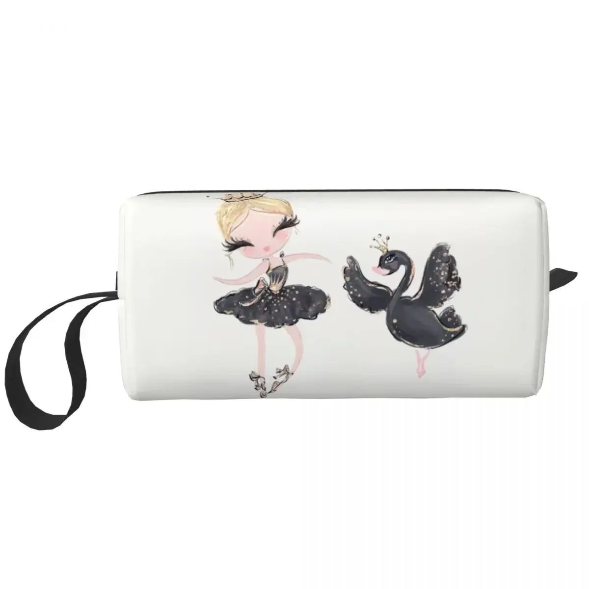 Travel Ballet Art Toiletry Bag Portable Swan Ballerina Dancer Makeup Cosmetic Organizer Women Beauty Storage Dopp Kit Box