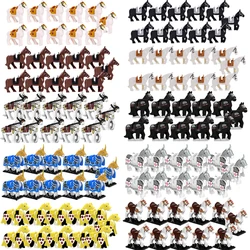 MOC Medieval Military Building Blocks Cavalry Regiment Knight Horse Animal Accessories Set Mini Bricks Buy Goods Boy Toy Gift