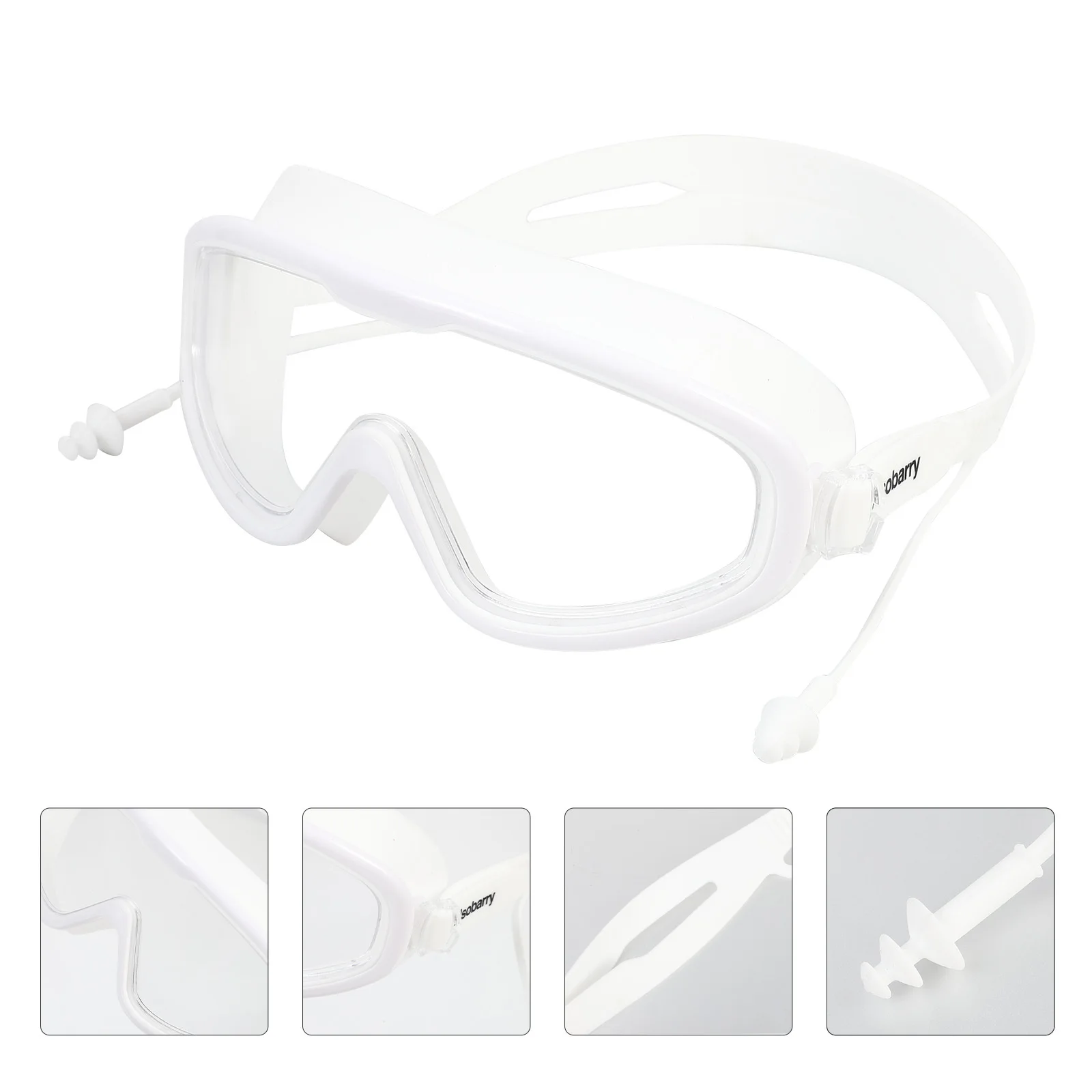 

1Pair Swimming Goggles Waterproof Anti-Fog Large Frame Adjustable Non-Slip Silicone Swim Glasses Adults Swimming Equipment