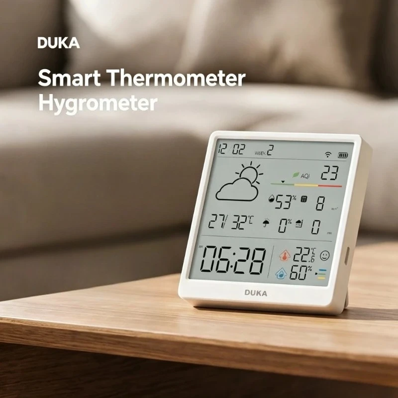 DUKA ATuMan Smart Thermo Hygrometer Magnetic Wall Mount & Stand Long Standby Time LCD Display Home Indoor TH3