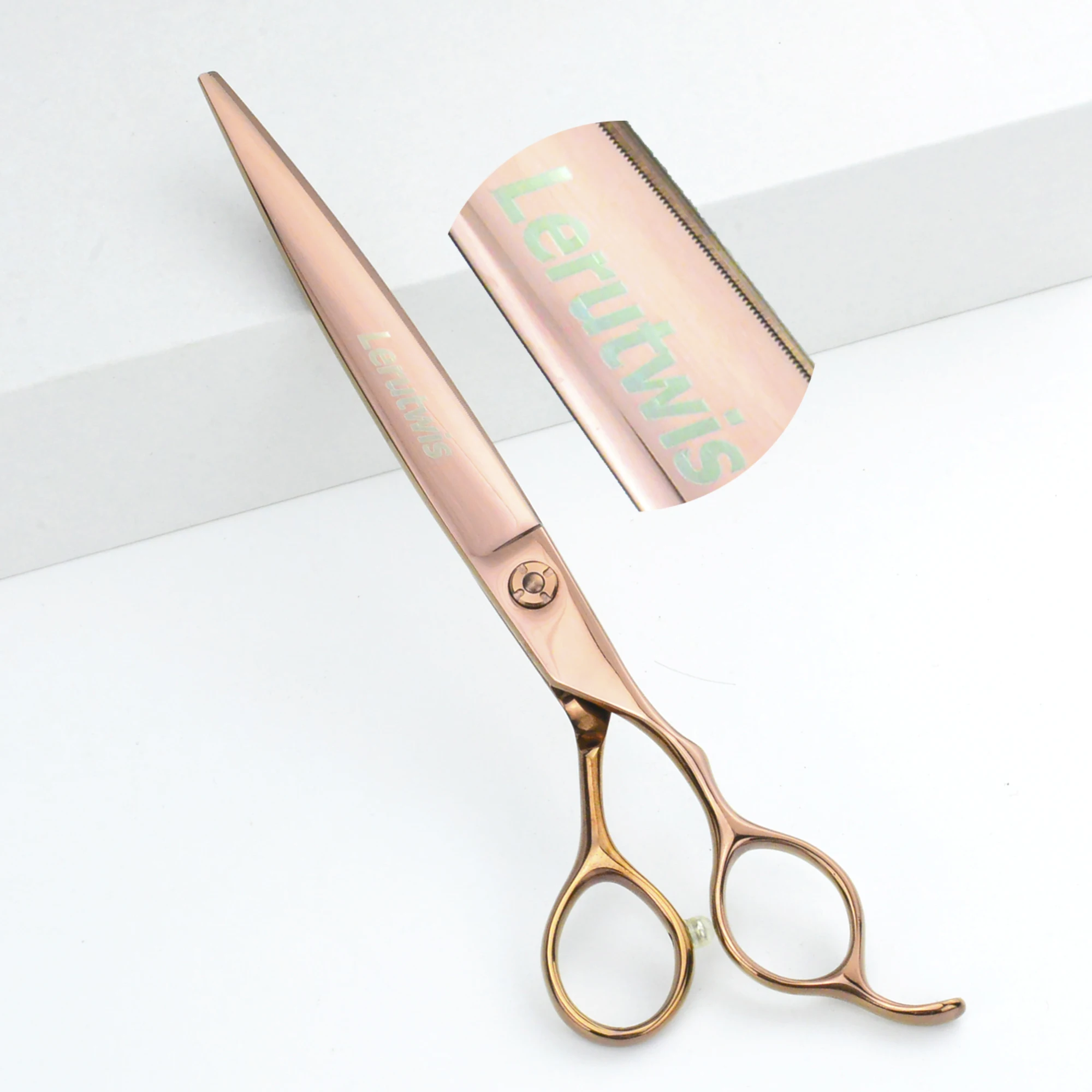 

JP440C 7.5" Laser Wire With Small Teeth Professional Pet Cut Scissors Grooming Scissor Dog Hair Cutting Tools Animal Trimming