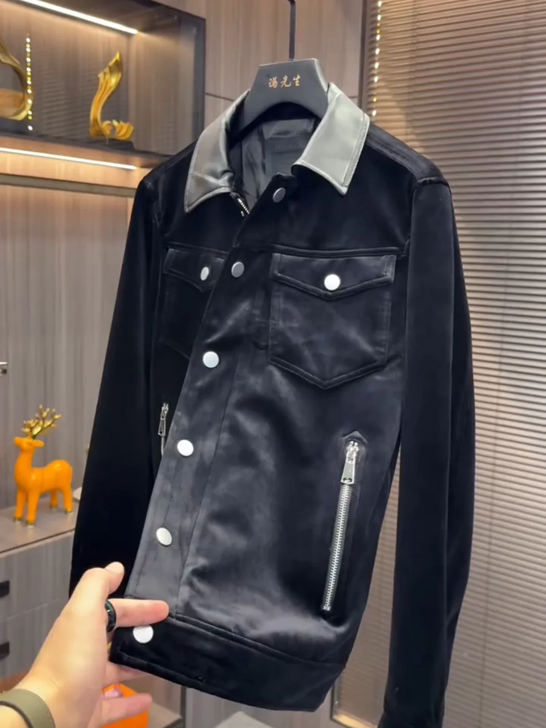 

Новая мужская повседневная куртка с отложным воротником, верхняя одежда класса люкс, высокое качество, весенне-осенний сезон, приталенный крой, Antimi