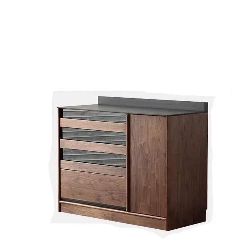 

Боковой шкаф из массива камня из черного ореха, встроенный шкафчик у стены