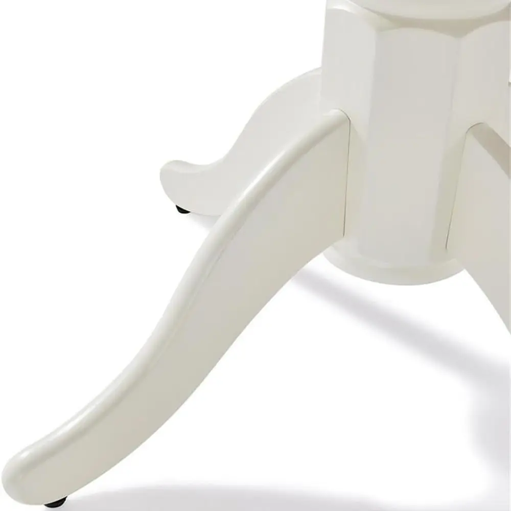 White Washed Round Pedestal Cherry Dining Table