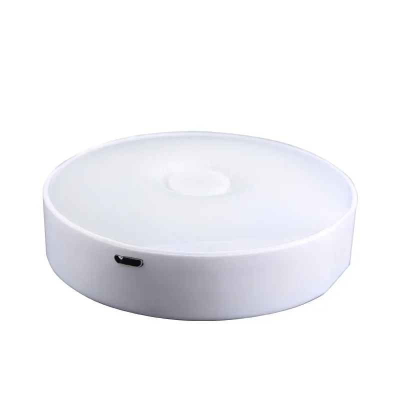 USB Charging Button Light Three-color Dimming Button Mobile Magnetic Bedside Night Light