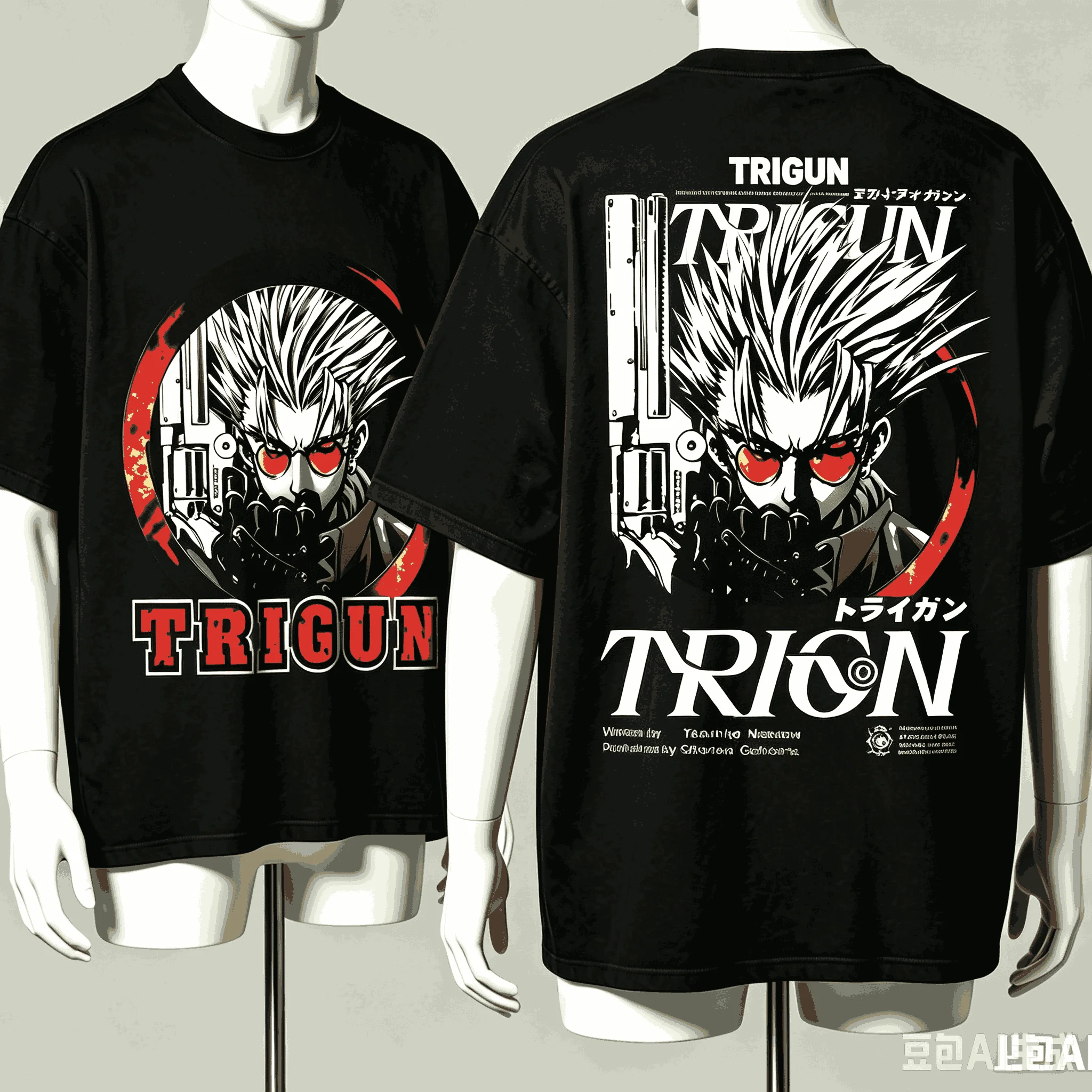 Trigun Anime Lover T-shirt Harajuku Cotton New Model High Street Retro Fashion Oversized Unisex hot product Classic Comfortable
