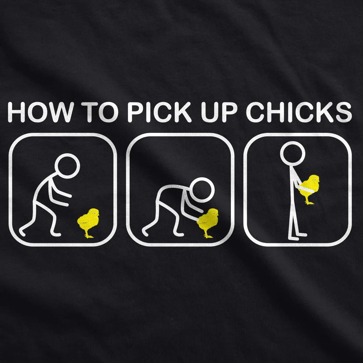 Mens How To Pick Up Chicks Funny T Shirt Cool Graphic Tee Sarcastic Novelty Top Humor Tees Camiseta Hombre