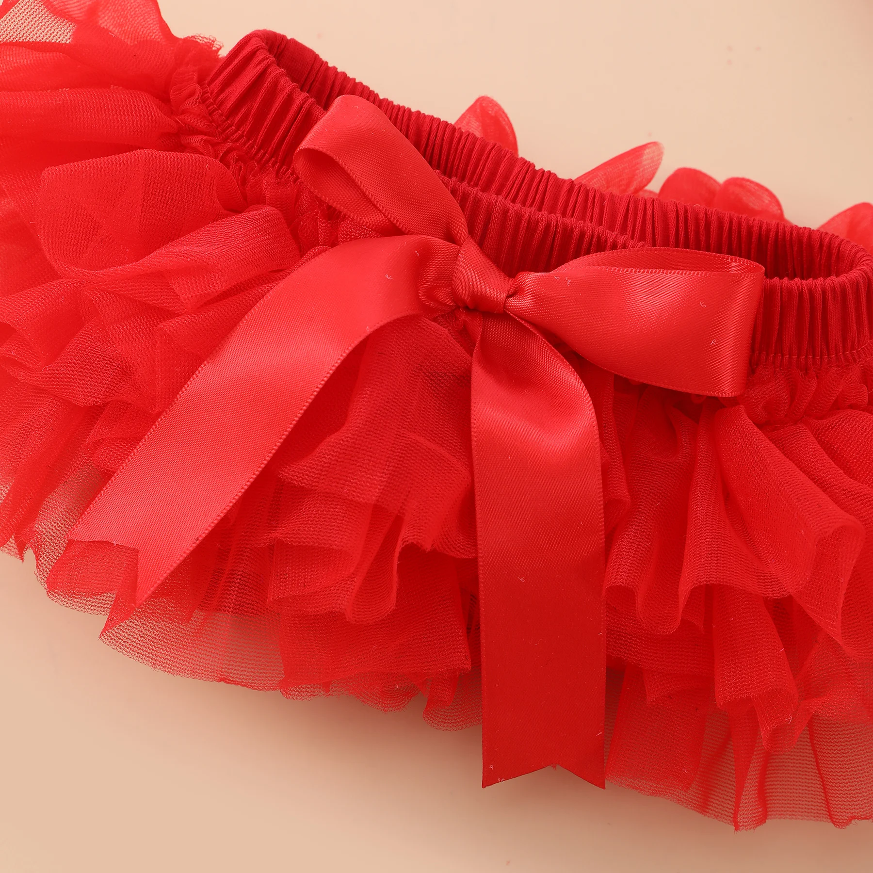 Baby Girls Tulle Tutu Bloomers Infant Newborn Diapers Cover Short Skirts Girls Red Chiffon Bloomer And Headband