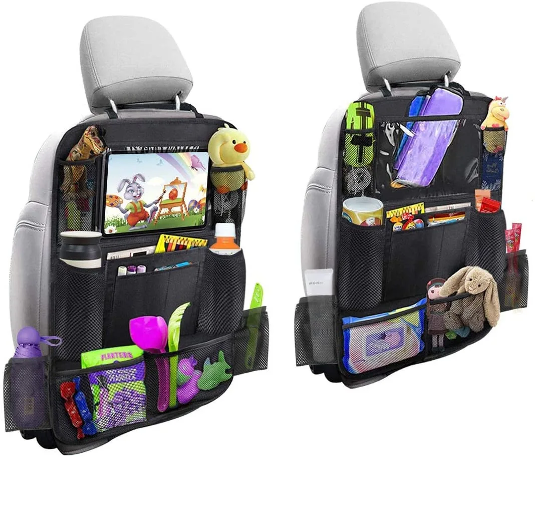 kids Car Back Seat,car seat storage bag,Car Organiser,Car Seat Protectors anti-kick,Waterproof Kids Toy Storage Pockets