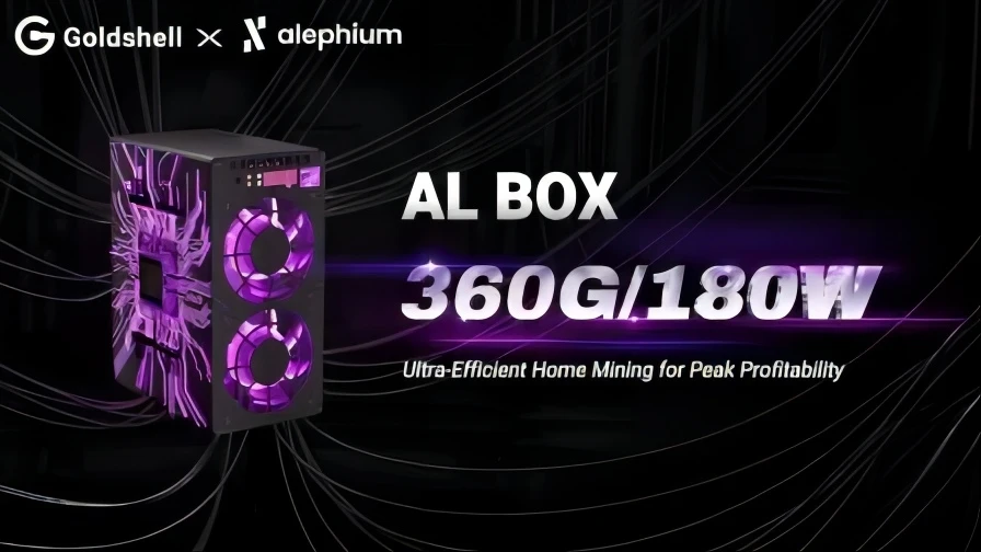 W magazynie Nowy Goldshell ALBOX Miner 60GH/S(±5%) Moc ścienna: 180 W/h(±5%)