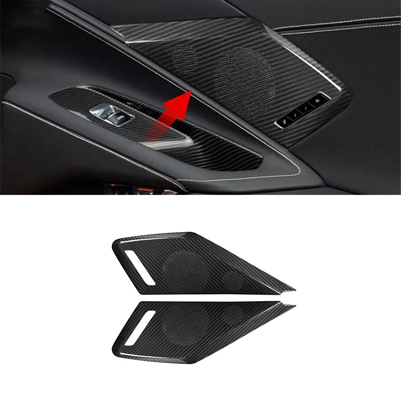 

For Chevrolet Corvette C8 2020-2022 Car Interior Audio Speaker Sound Cover Decorating Cover Sticker Trim