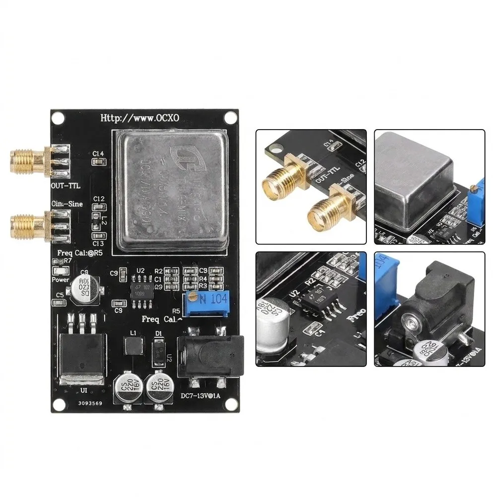 OCXO Clock Reference Module with Metal Oven-Controlled Oscillator Housing for Consistent Frequency Performance