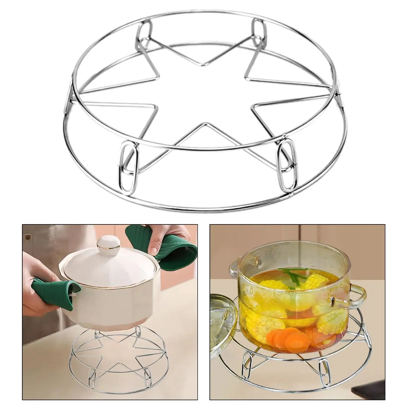 

Steamer Rack Stainless Steel Hot Pot Holder for Dining Room Hotel Outdoor