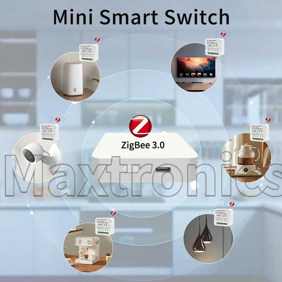 Zigbee 3.0 Tuya Smart Switch Module 1/2/3/4 Gang Smart Life for Alexa Google Home Yandex Remote Breaker Delay for Light 100-240V