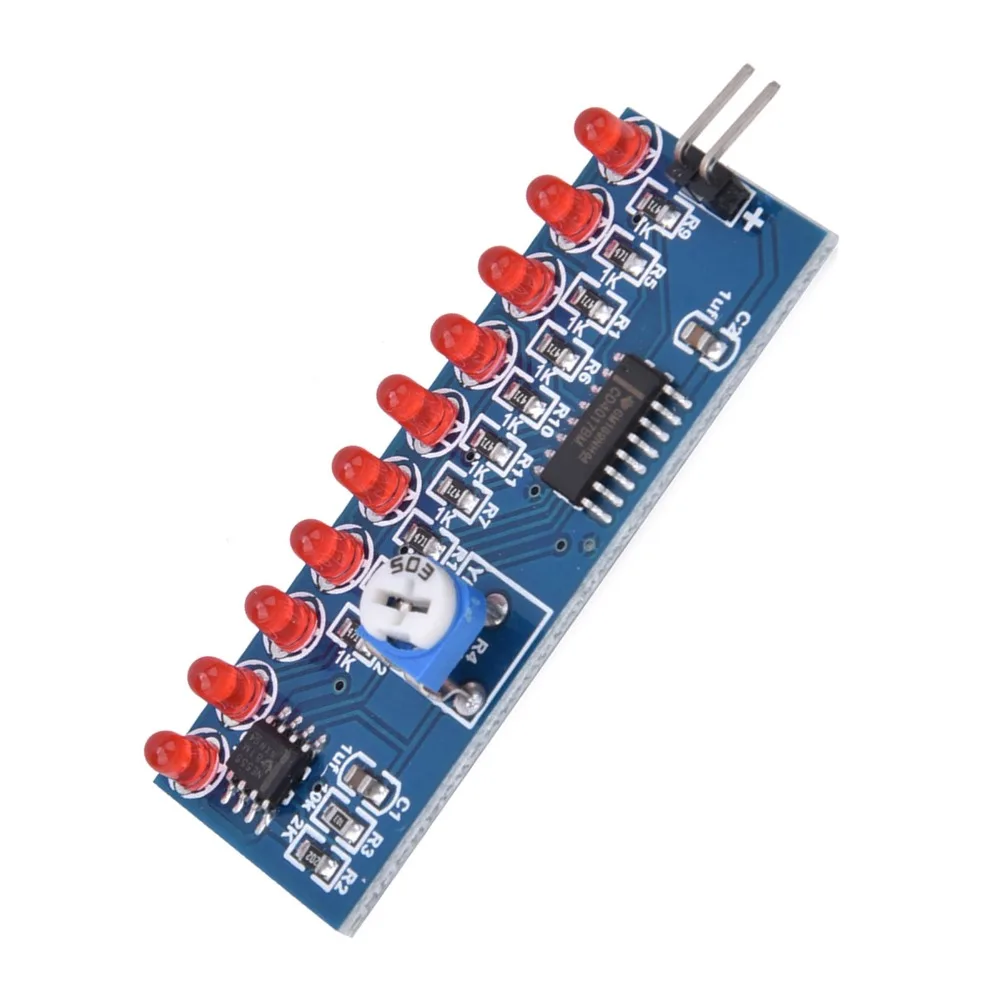 2Pcs NE555 CD4017 LED Flowing Light Effect 54 x 21mm Electronic Light Kit Finished Product Flowing Light DIY Projects