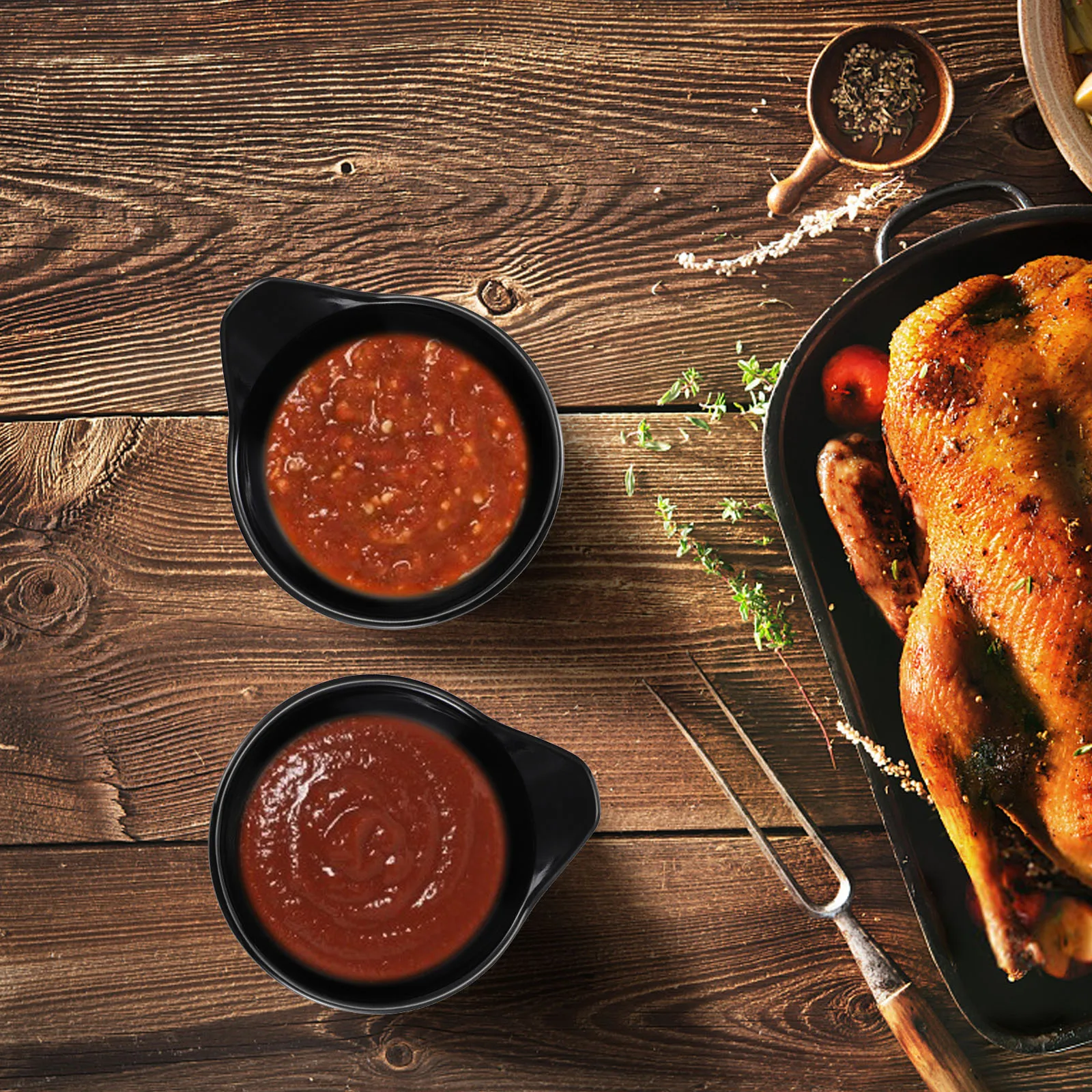 

4 шт. пластиковая миска с одним ухом для домашней кухни, горячий горшок, блюдо для аромата, контейнер для хранения приправ, тарелка для приправ