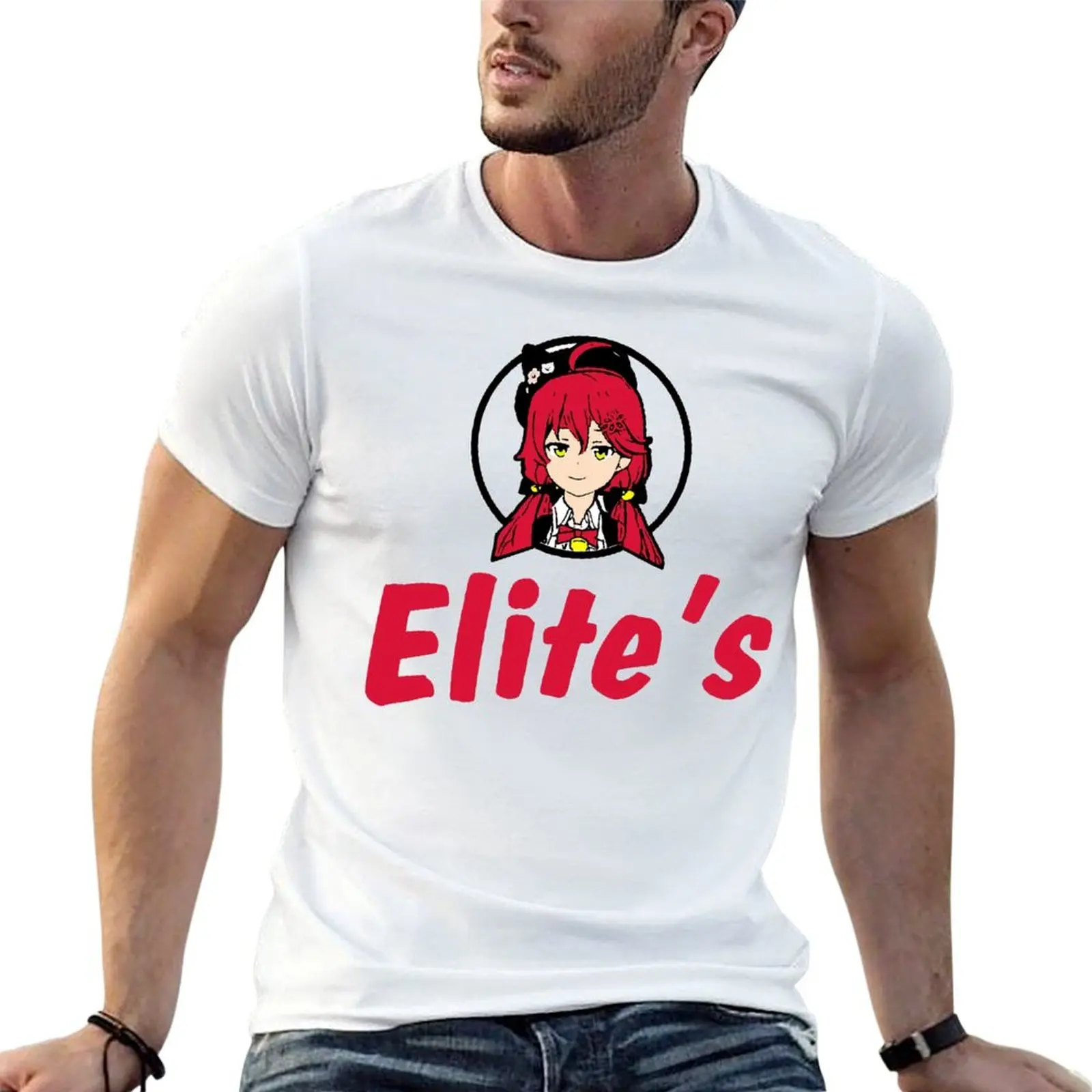 Hololive Sakura Miko Elite S Logo Parodie F Verse T-Shirt Sport Tshirt Creatieve Grappige Nieuwigheid Vrije Tijd Eur Maat