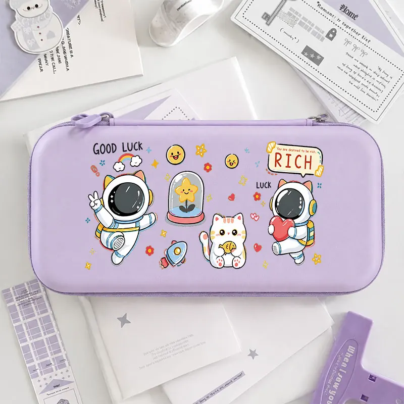 Cute Shockproof Carry Case With Mesh Pockets Portable Travel Gaming Accessories Storage Bag for Nintendo Switch Lite/OLED