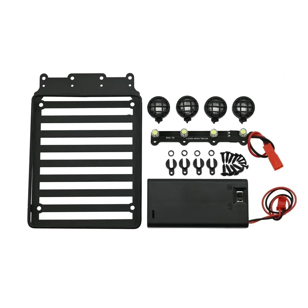 Metal Roof Rack Luggage Tray & LED Light For Xiaomi Suzuki Jimny 1/16 RC Crawler Car Upgrade Parts view 2
