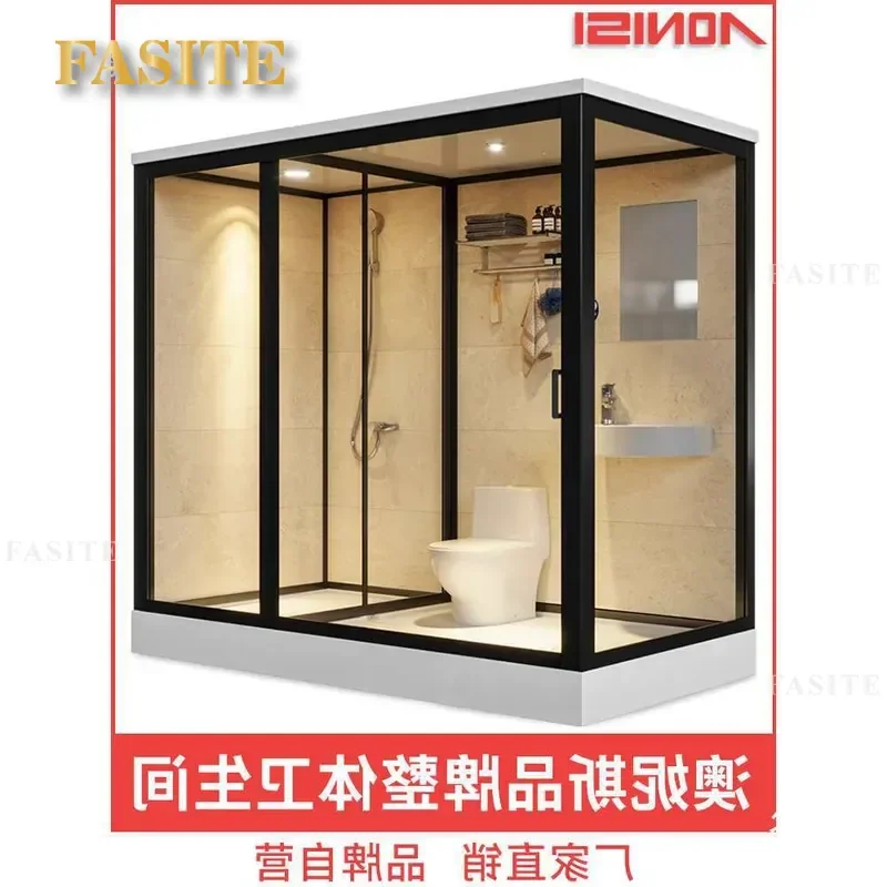 For Integrated Bathroom Shower Room Dry Wet Separation Partition Household Bath Space Saving Modern Design Easy Install
