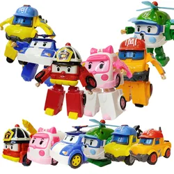 Korea Polis Robocar Robot Deformation Transformation Amber Roy Haley Anime Action Figure Cartoon Kids Toy For Children