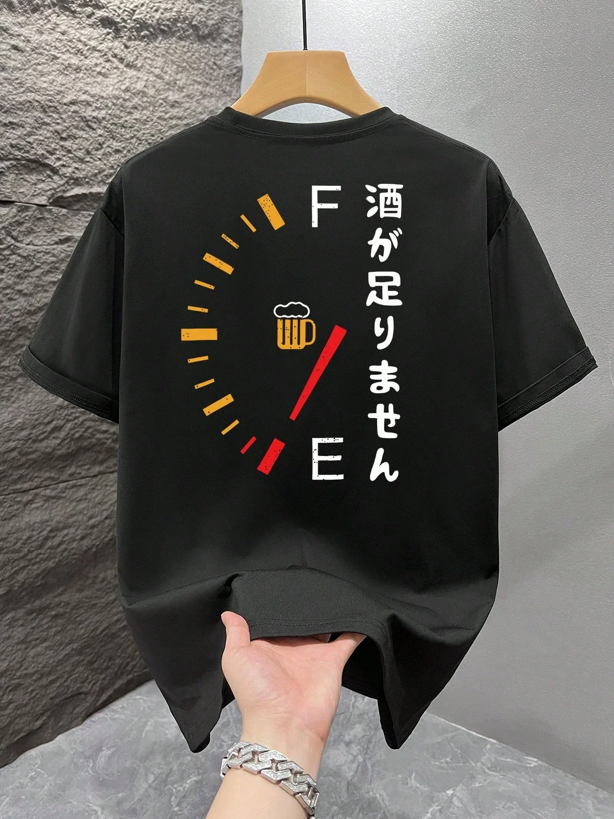 T-shirt d'été pour hommes, 100% coton, décontracté, à la mode, à thème culture du vin japonais, col rond, manches courtes,