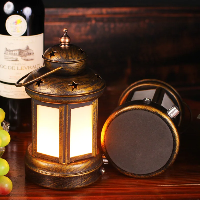 Camping light ambient light flame camping light tent retro horse light outdoor charging portable light