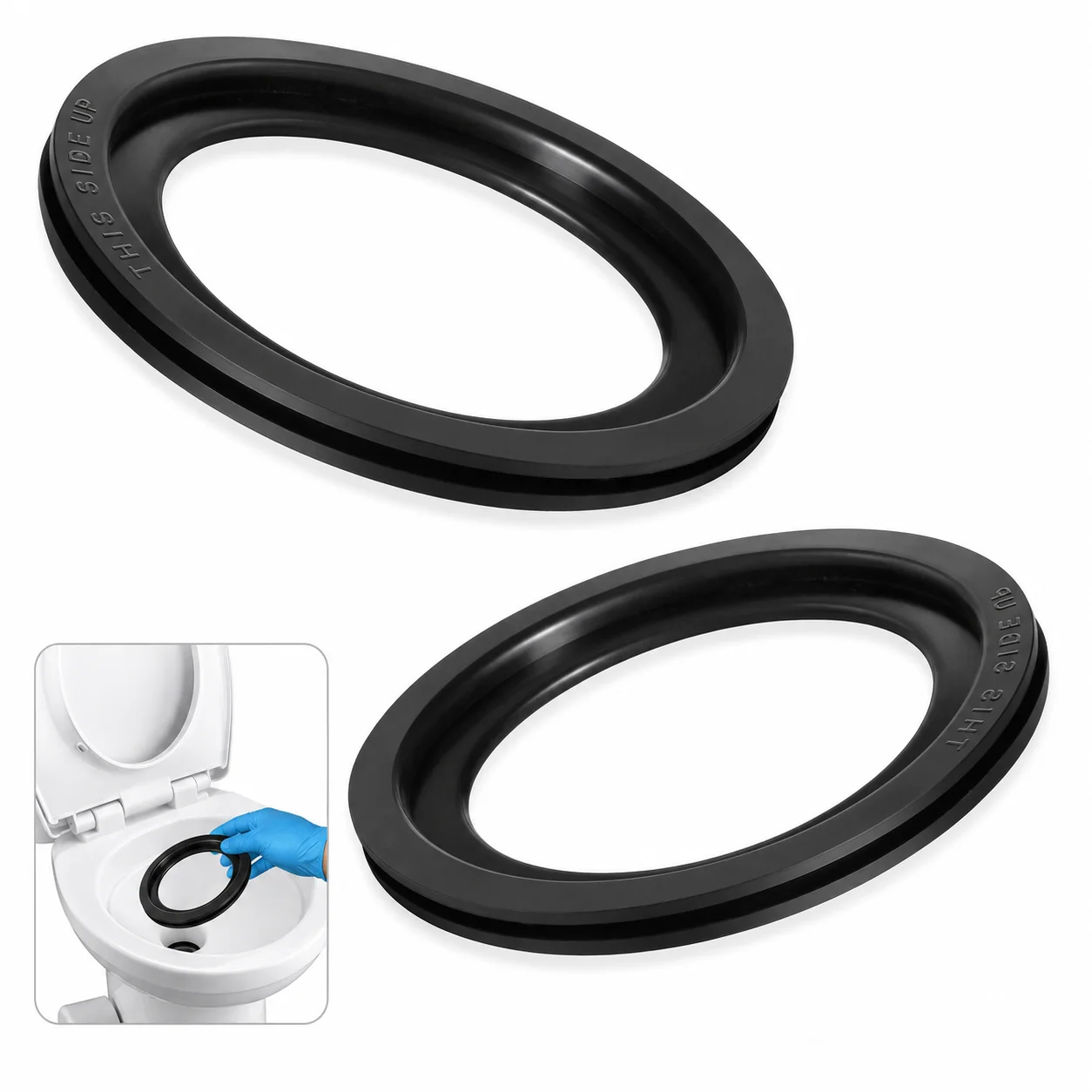 RV Toilet Seal Replacement 385311658, Flush Ball Seal Gasket for Dometic 300/310/320, High-Grade Rubber, 2-Pack