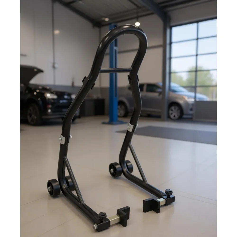 

Усиленная подставка для заднего колеса, грузоподъемность 850 фунтов, универсальный подъемник для маятниковых рычагов, черный