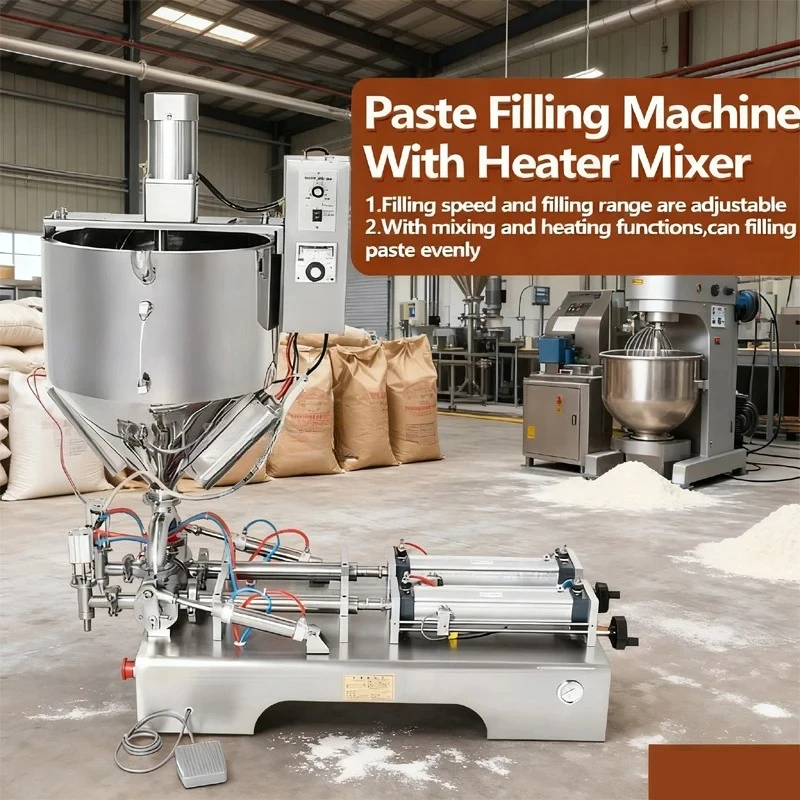 Thick Paste And Liquid Durable With Blender And Heater Hopper Adjust Filling Machine And Special