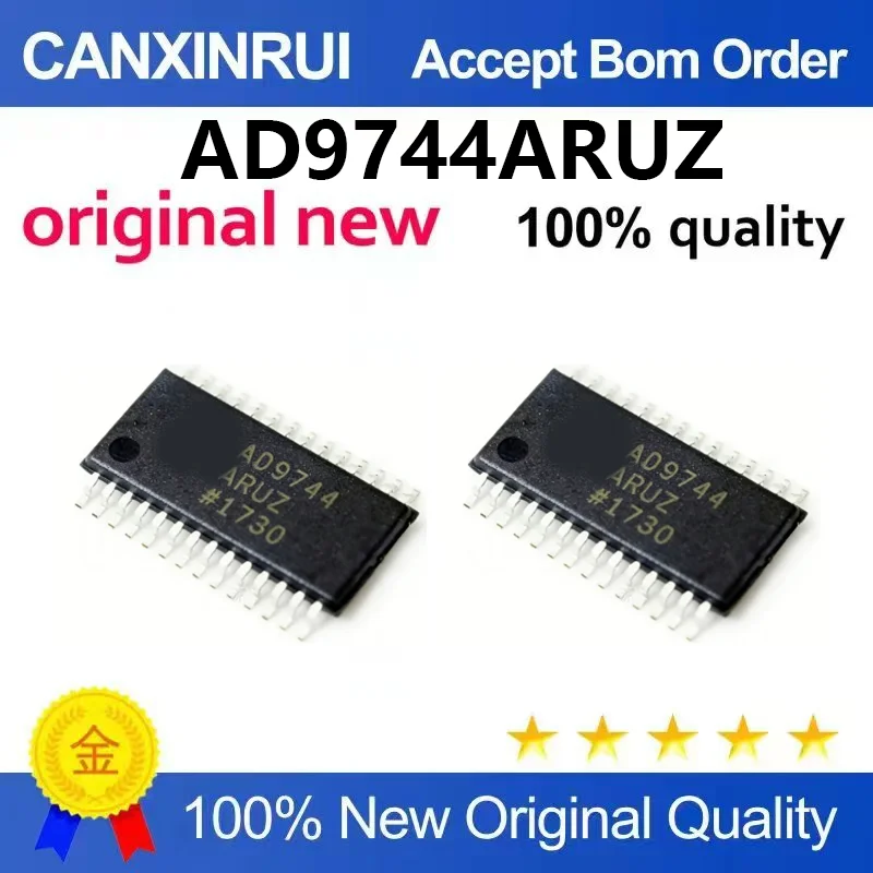 (5pcs-100pcs)Brand new original AD9744ARUZ AD9744AR SMT TSSOP28 14 bit analog-to-digital converter chip