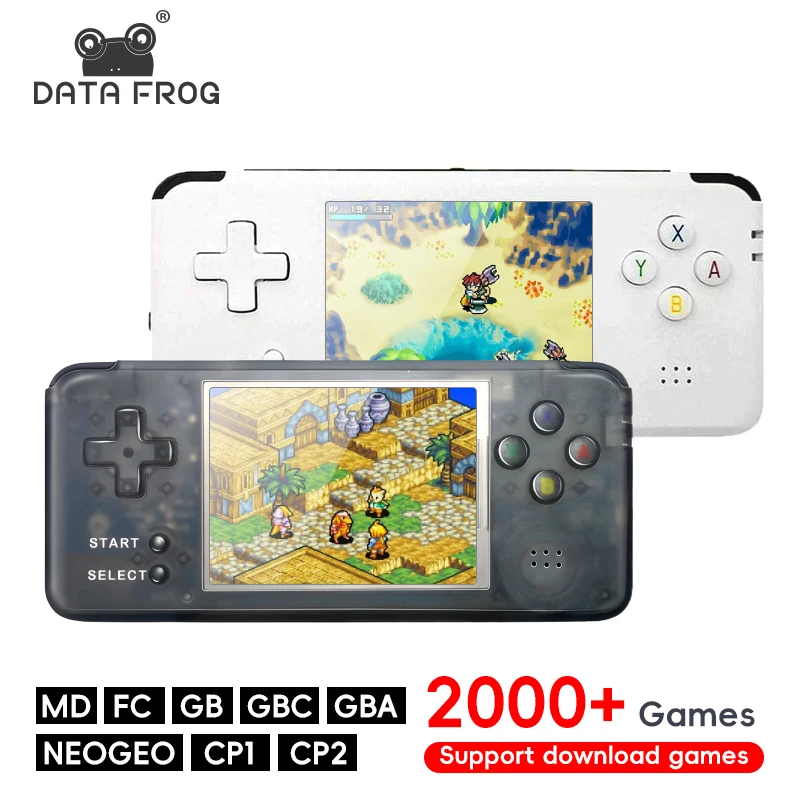 DATA FROG Q9 Retro Handheld 3 Inch IPS Screen Game Console Linux System Multiple Emulators FC/SFC/MD/GB/GBC/GBA Children's Gifts