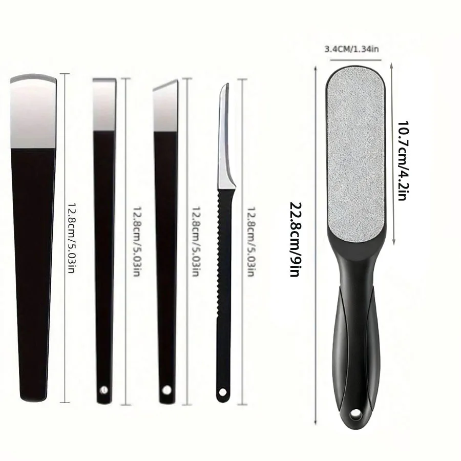 Juego de cuidado de pies de acero inoxidable, exfoliante profesional, eliminador de piel muerta, pulidor de pies para pies lisos, esencial, 1/4/5 Uds.