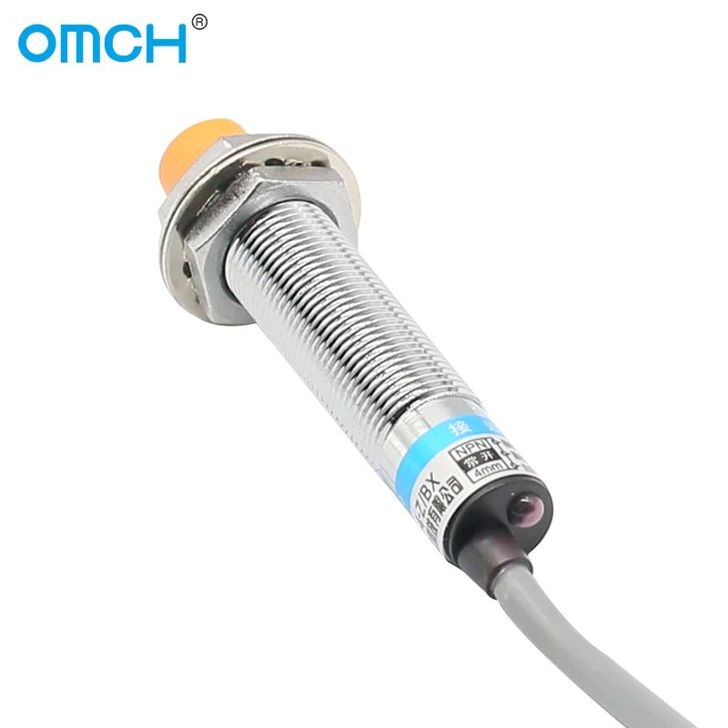 OMCH LJ12A3-4 시리즈 유도 근접 센서, M12 스위치, 직류 감지 거리 2mm, PNP NPN DC 6V-36V