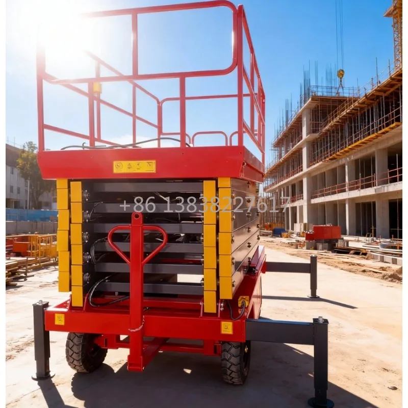 4-16m Semi-automatic Hydraulic Movable Scissors Lift Customizable Aerial Work Platform