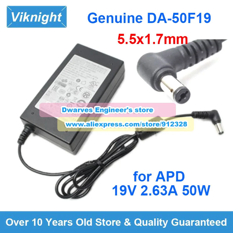 Original DA-50F19 AC Adapter 19V 2.63A 50W for HP 2711X 27VX DISPLAY MONITOR 2511X LED Iiyama XB2472HD VYE MINI-VS37 EW2740L